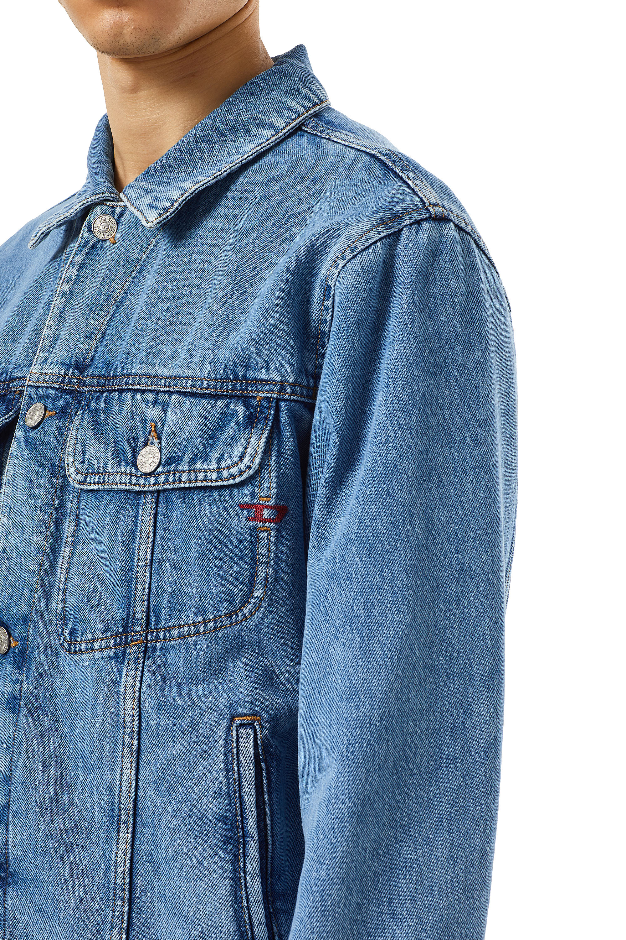 Diesel - D-BARCY TRUCKER JACKET, Medium blue - Image 5