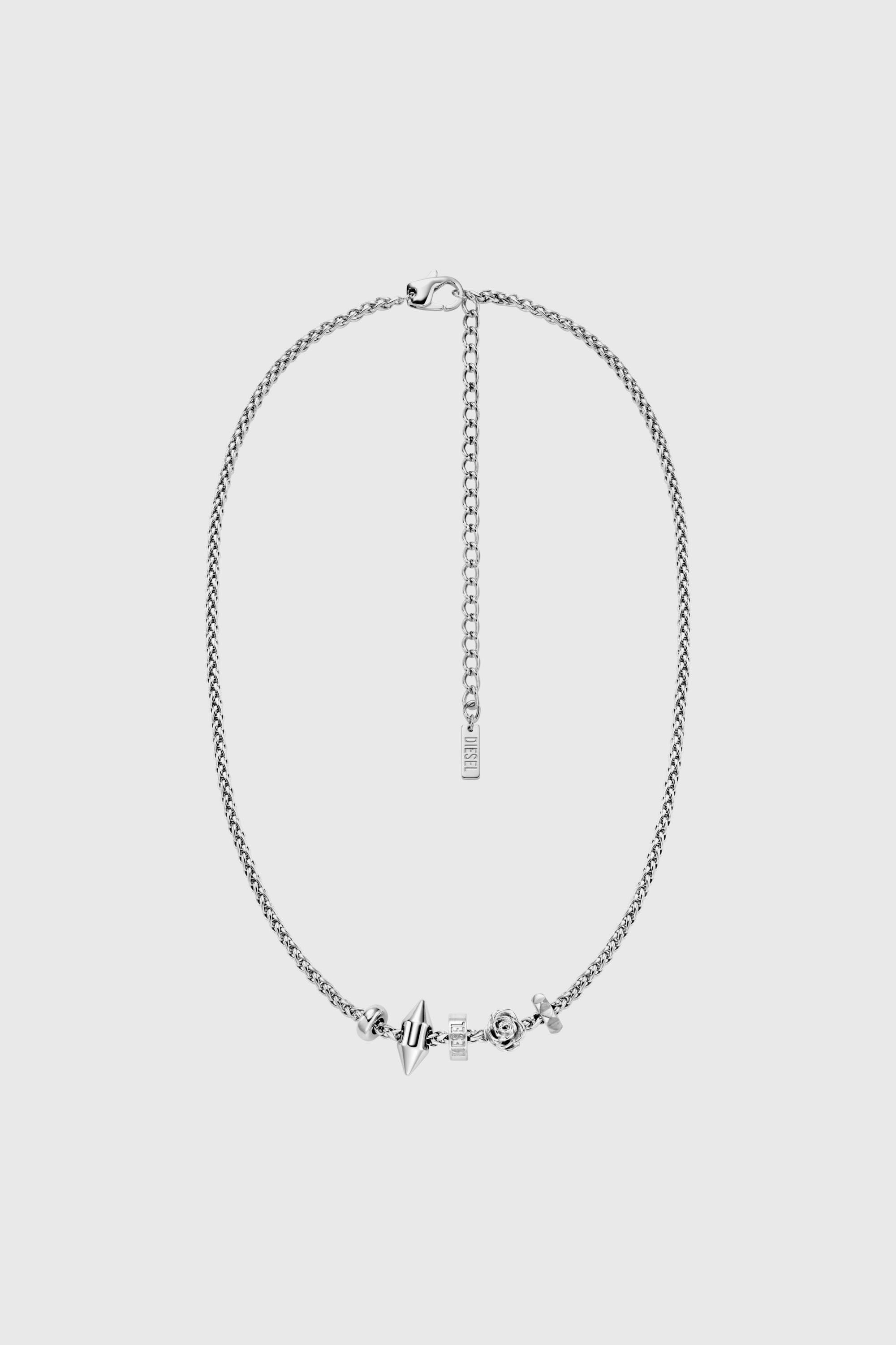 Diesel - DX1623040 JEWELLERY, Unisex's Stainless steel charm necklace in Silver - 1