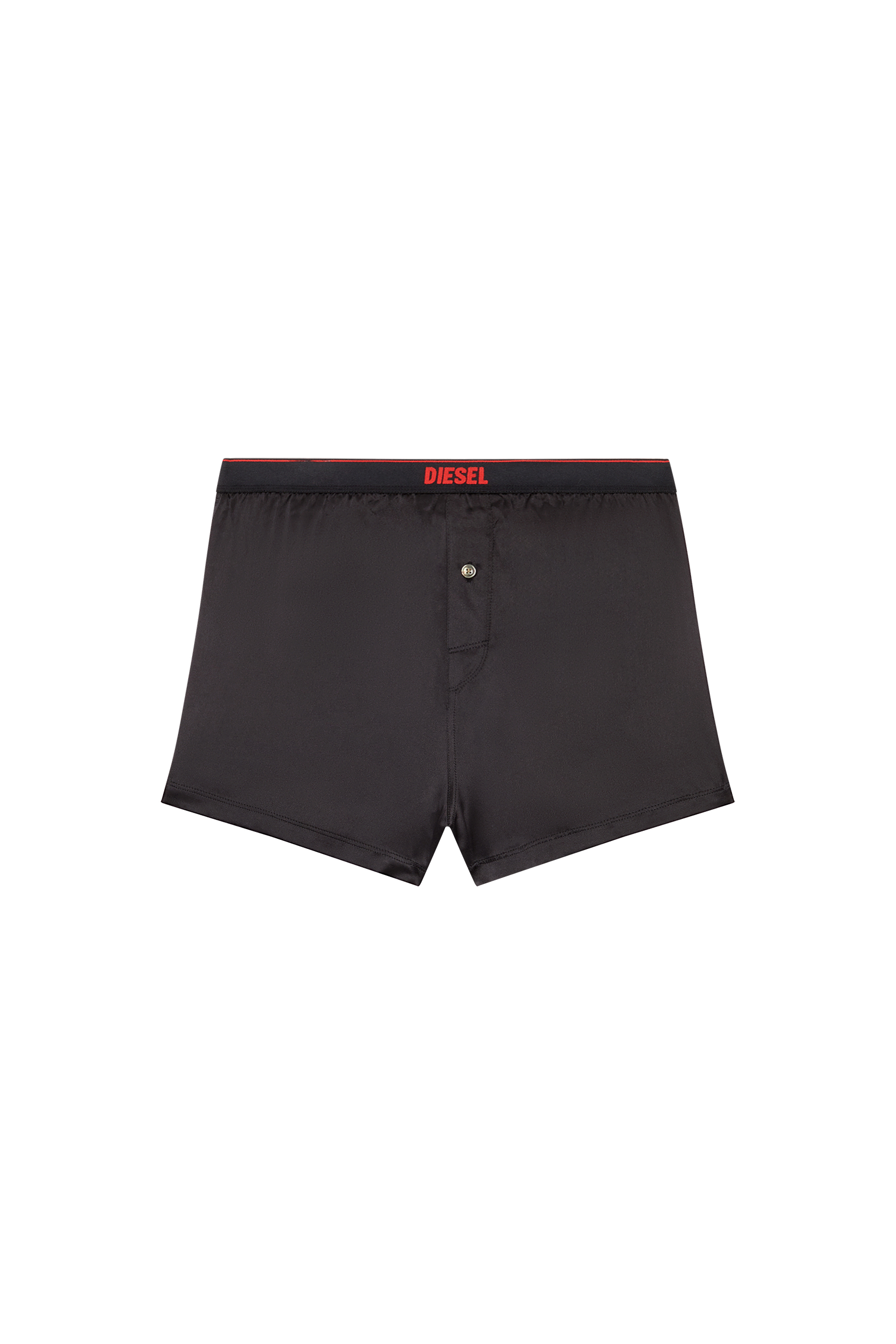 Diesel - UUBX-STARK-EL, Unisex Silk boxers with logo waist in Black - Image 6