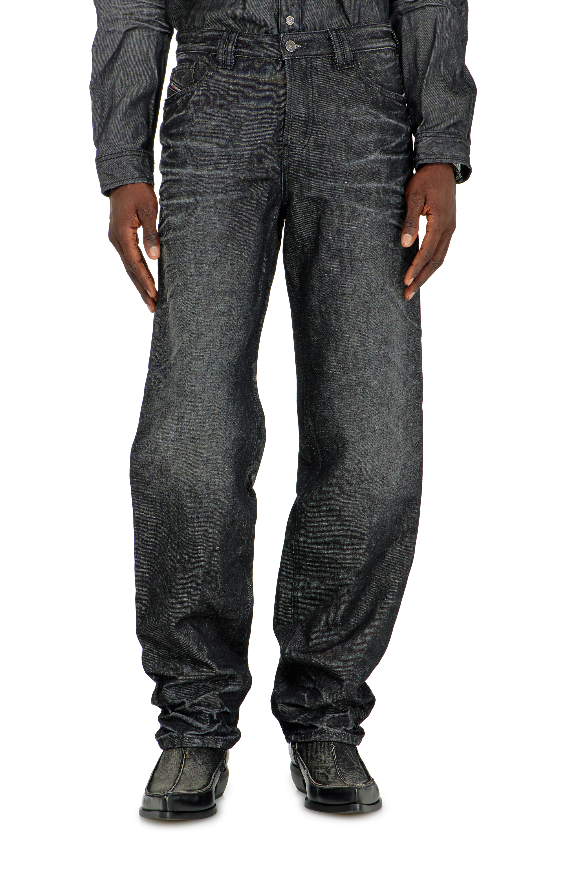 Diesel - Man's Regular Jeans 1991 D-Voeed 09R39, Black/Dark grey - 2