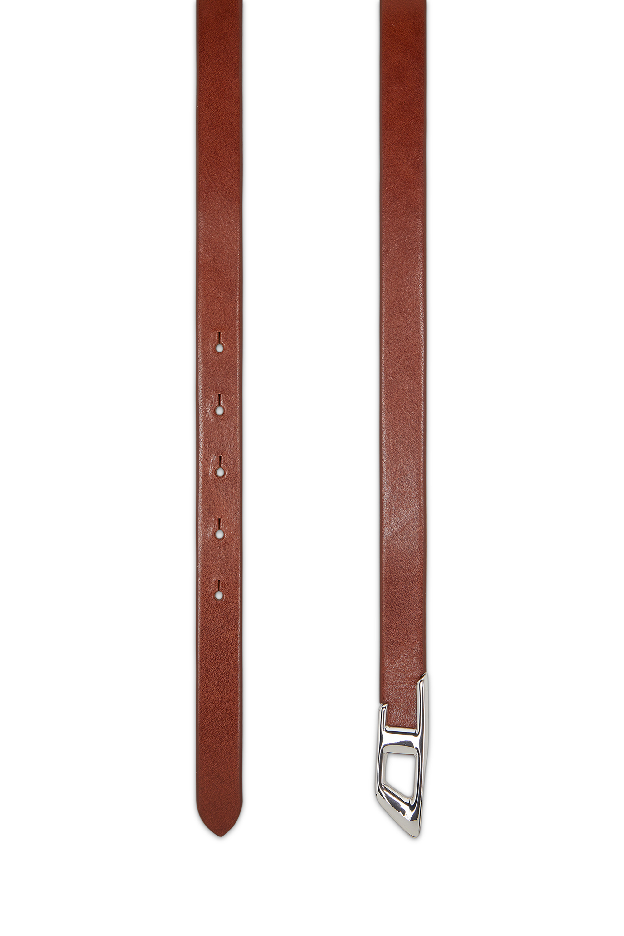 Diesel - B-D LOGO 2.0 20, Woman's 2 cm leather belt with 3D logo buckle in Brown - 2