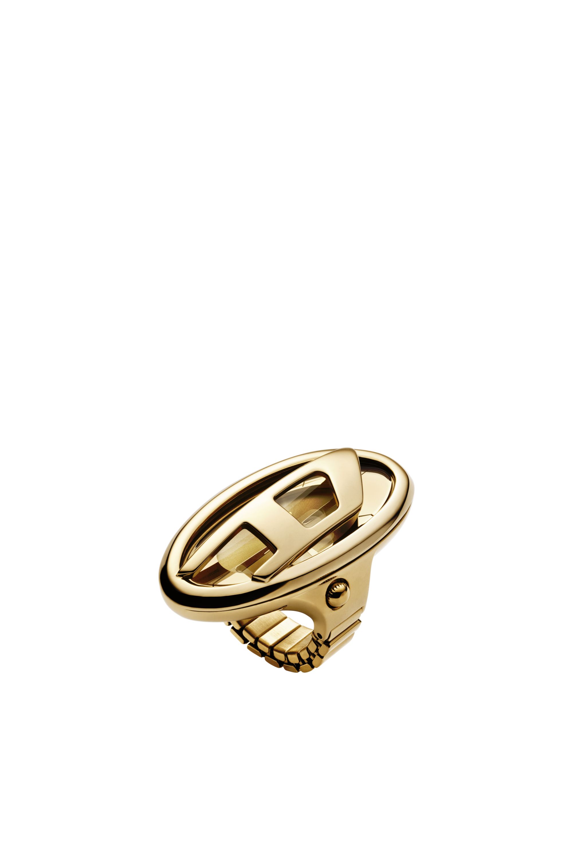 Diesel - DZ5626 WATCH, Woman's D-Era gold-tone stainless steel ring watch in Gold - 1