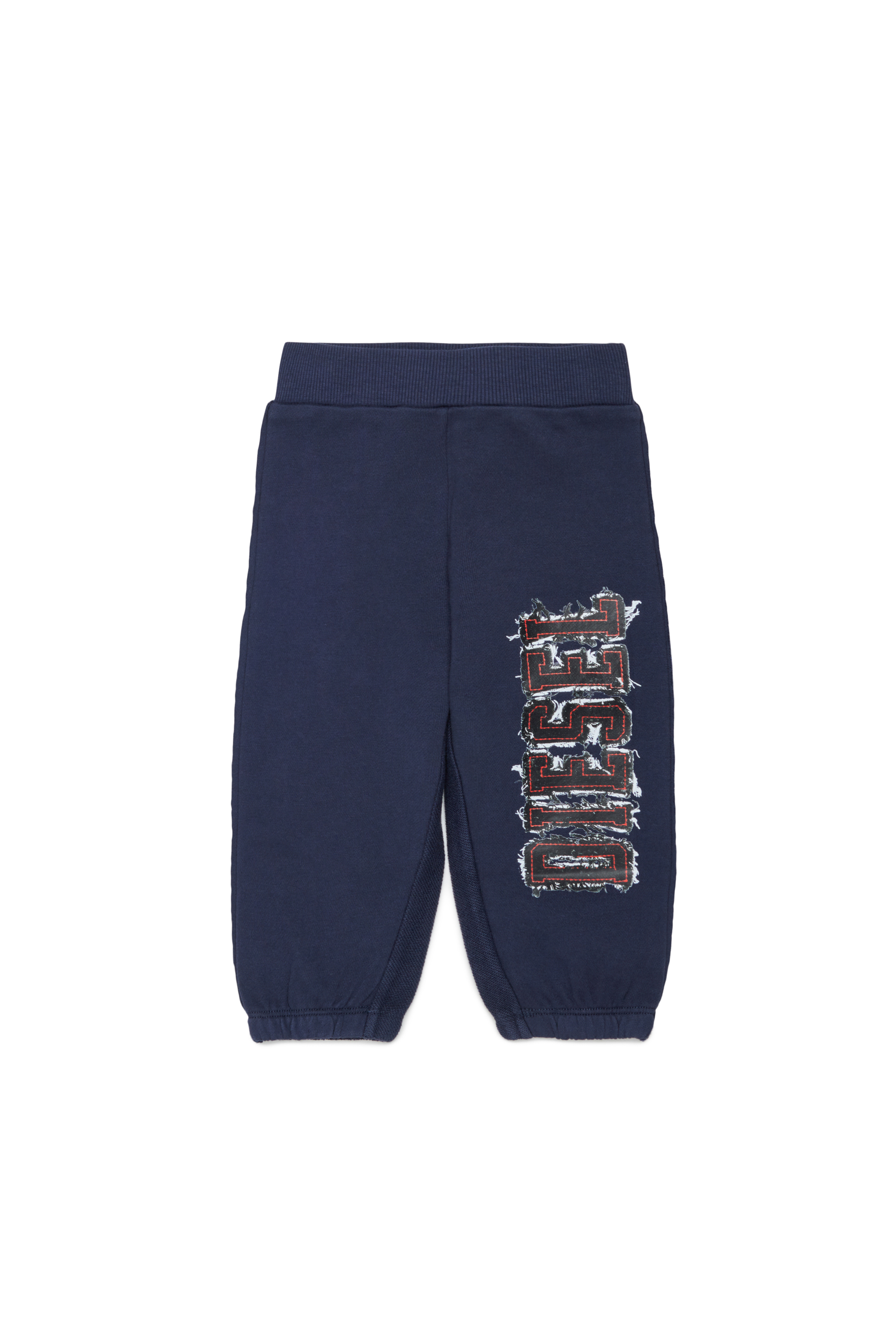 Diesel - PEANSB, Man's Sweatpants with frayed-effect logo in Dark Blue - 1