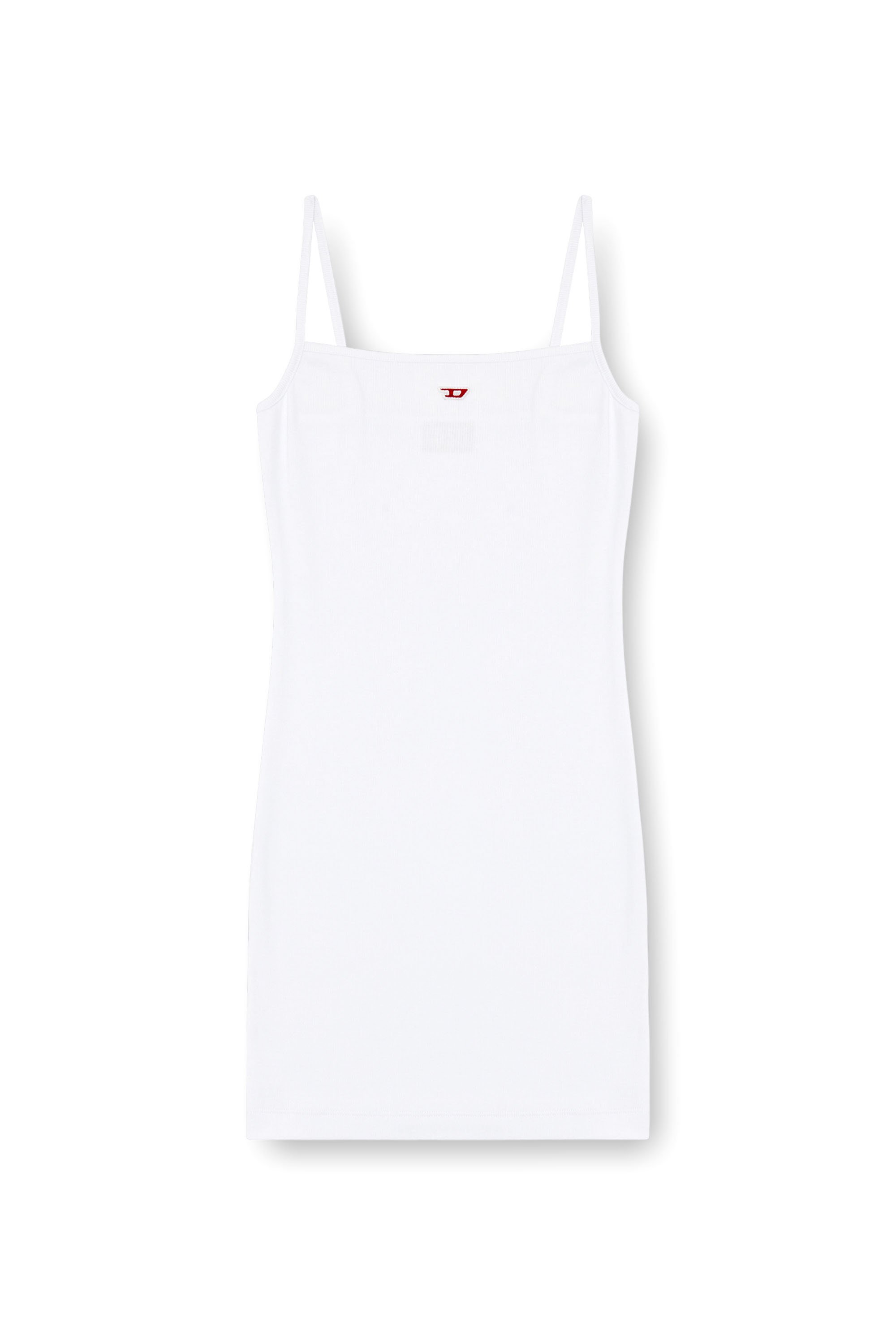 Diesel - D-HOPY-D, Woman's Short slip dress with D logo in White - 2