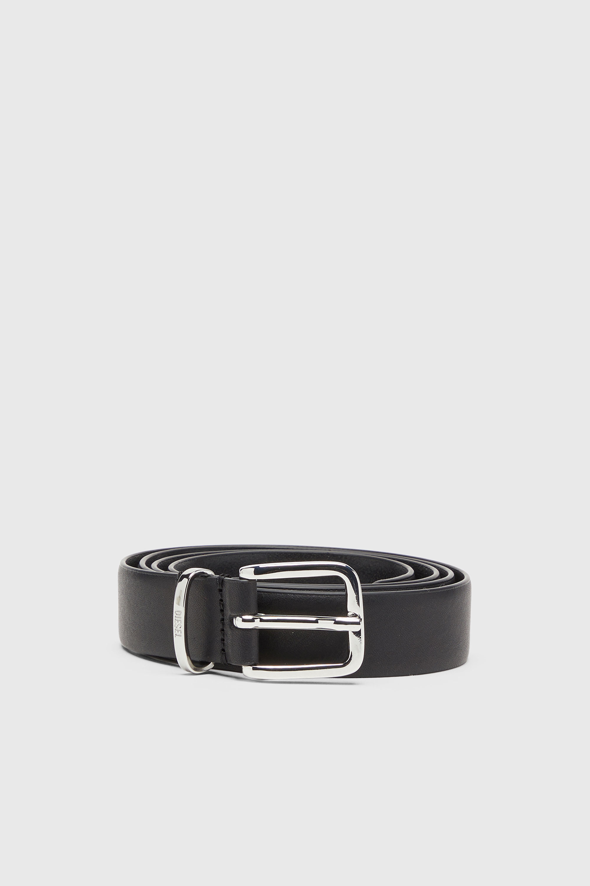 Diesel - B-BISCOTTO W KNOT 25, Woman's 2.5cm leather belt in Black - 1