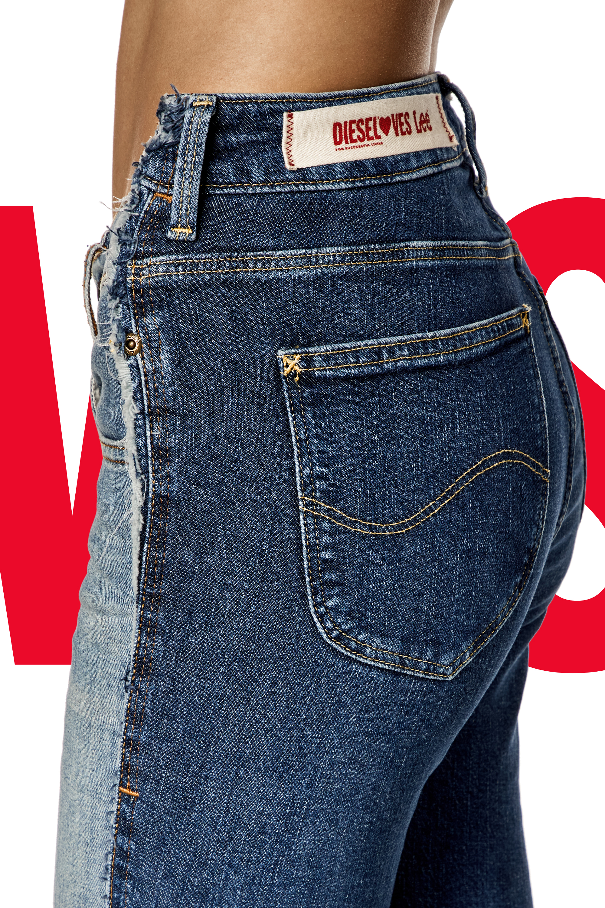 Bootcut Jeans Dieseloves 01 09K46, Medium blue Diesel - Woman's Bootcut Jeans Dieseloves 01 09K46, Medium blue - 4