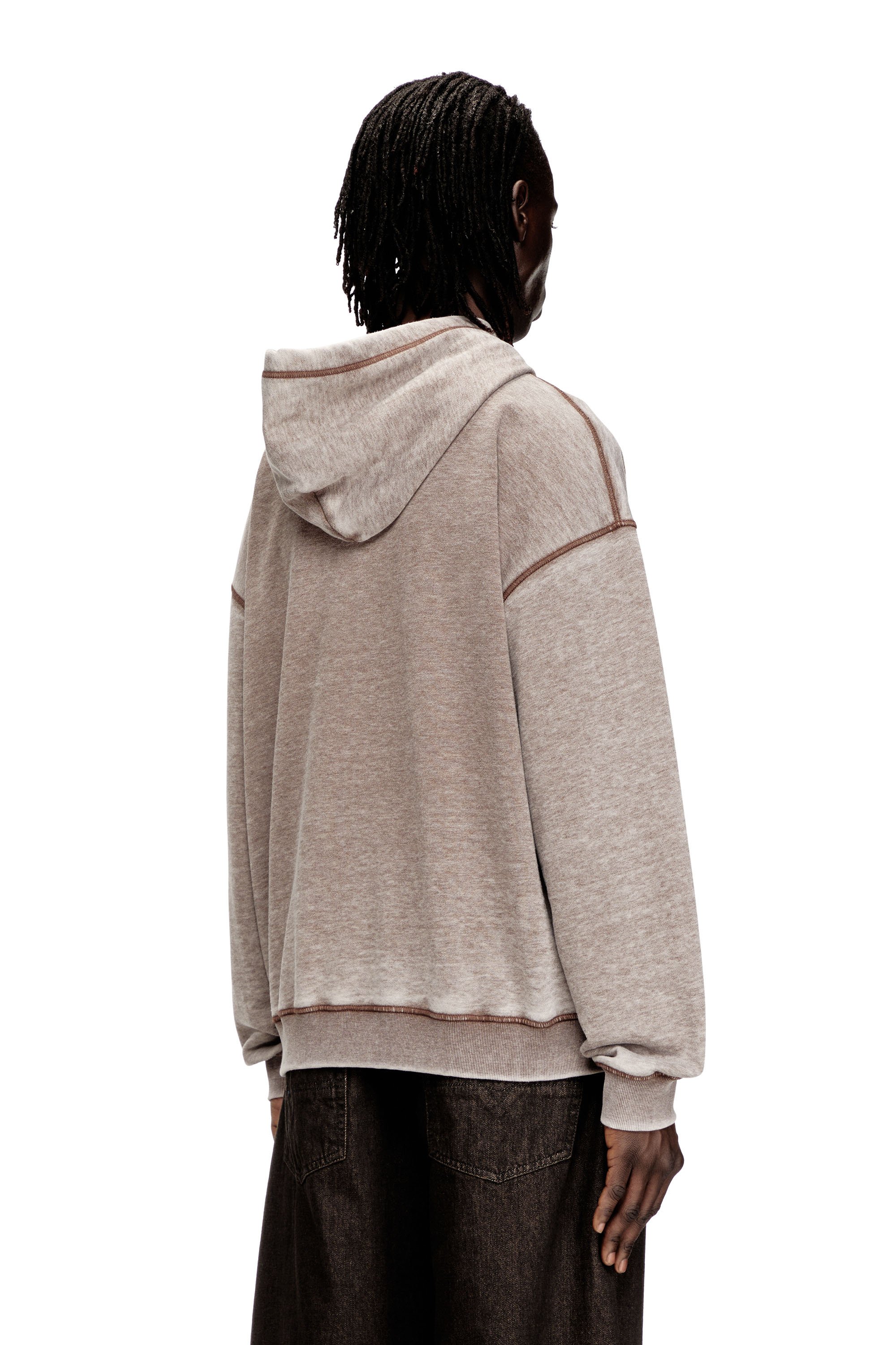 Diesel - S-BOXTON-HOOD, Man's Hoodie with print and studs in null - 3