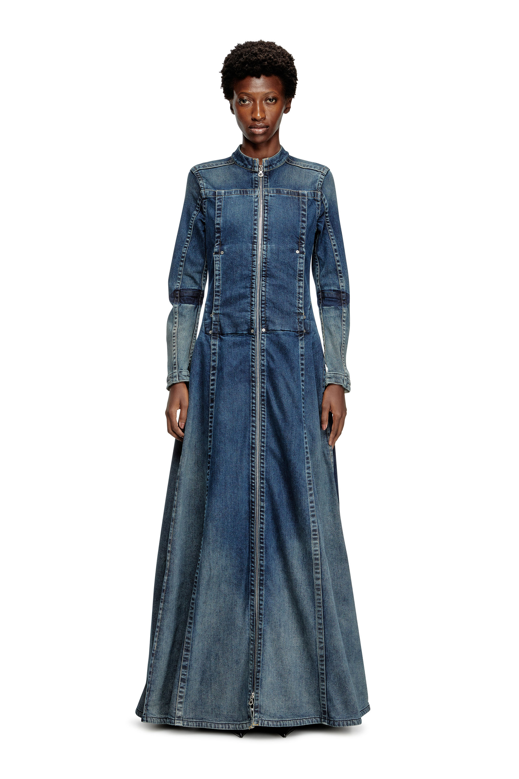 Diesel - DE-RO1-RE-FSG, Woman's Maxi dress in Rehab denim in null - 1