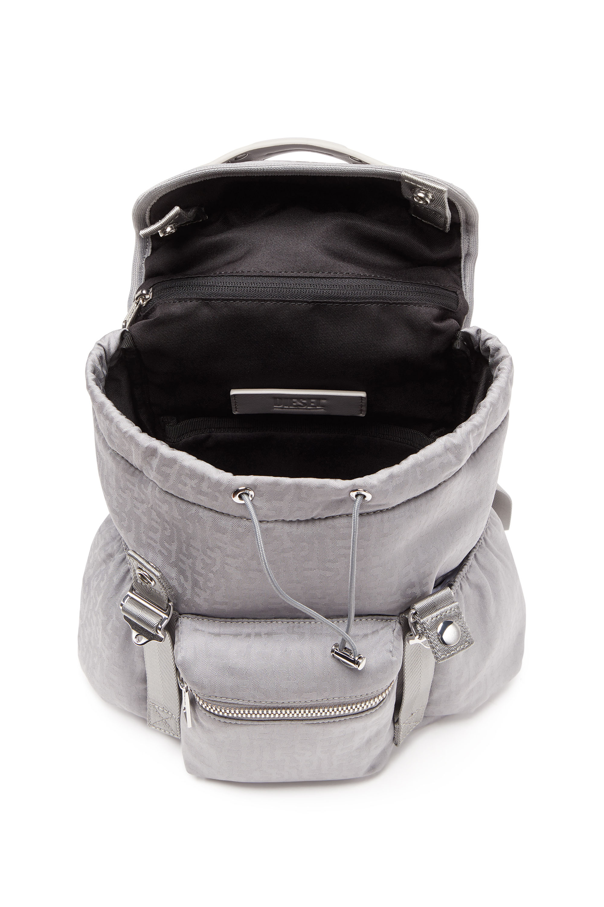 Diesel - NYLON MONO BACKPACK S X, Grey - Image 4