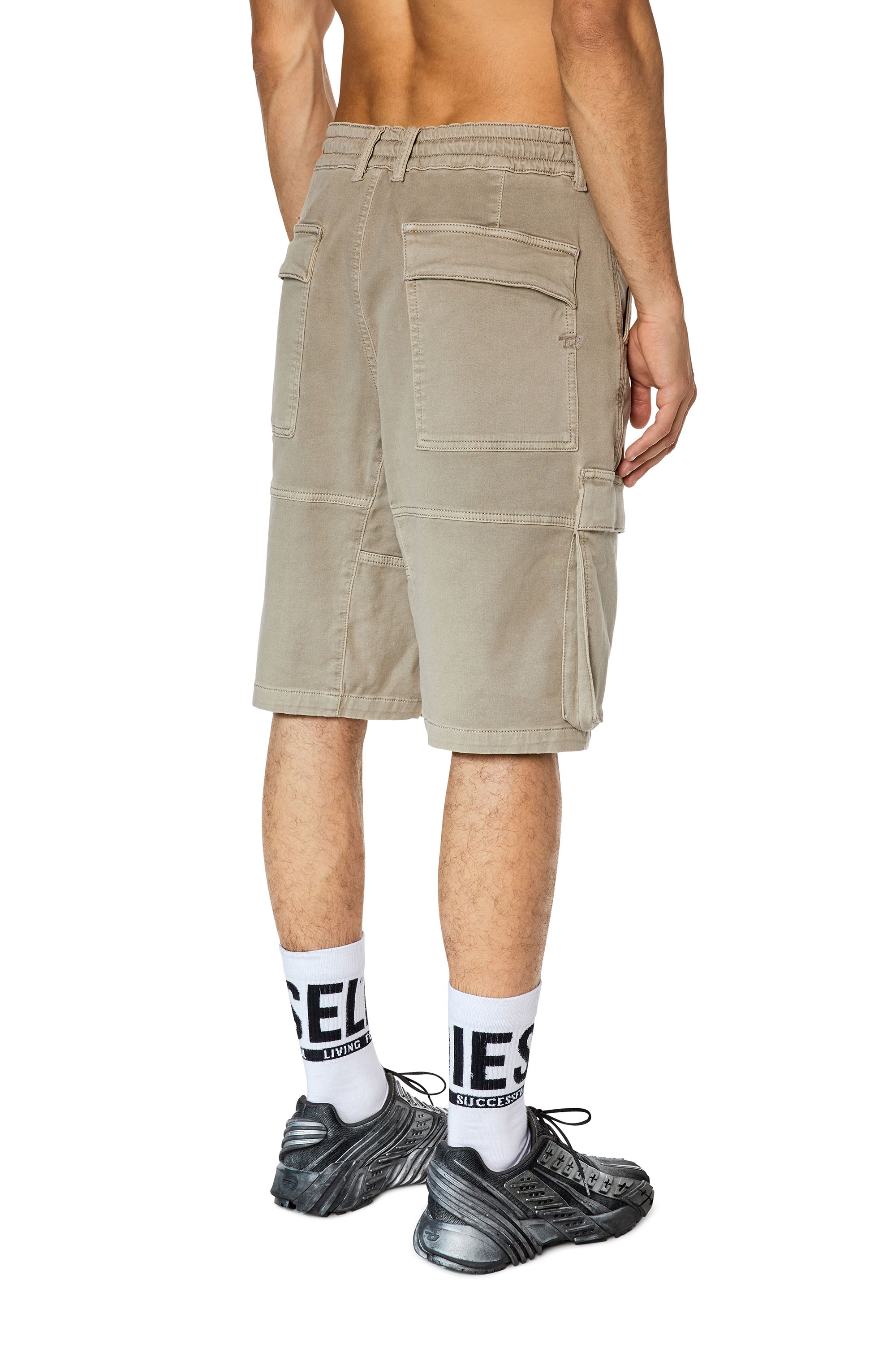 Diesel - D-KROOLEY-CARGO-SHORT JOGG, Light Grey - Image 4