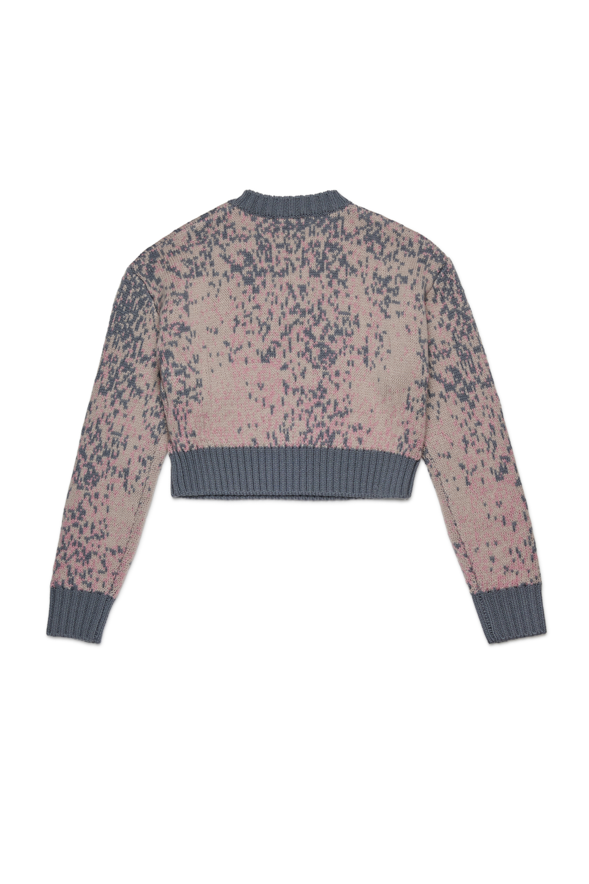 Diesel - KMRENZA, Woman's Wool sweater with V-neck in Pink - 2