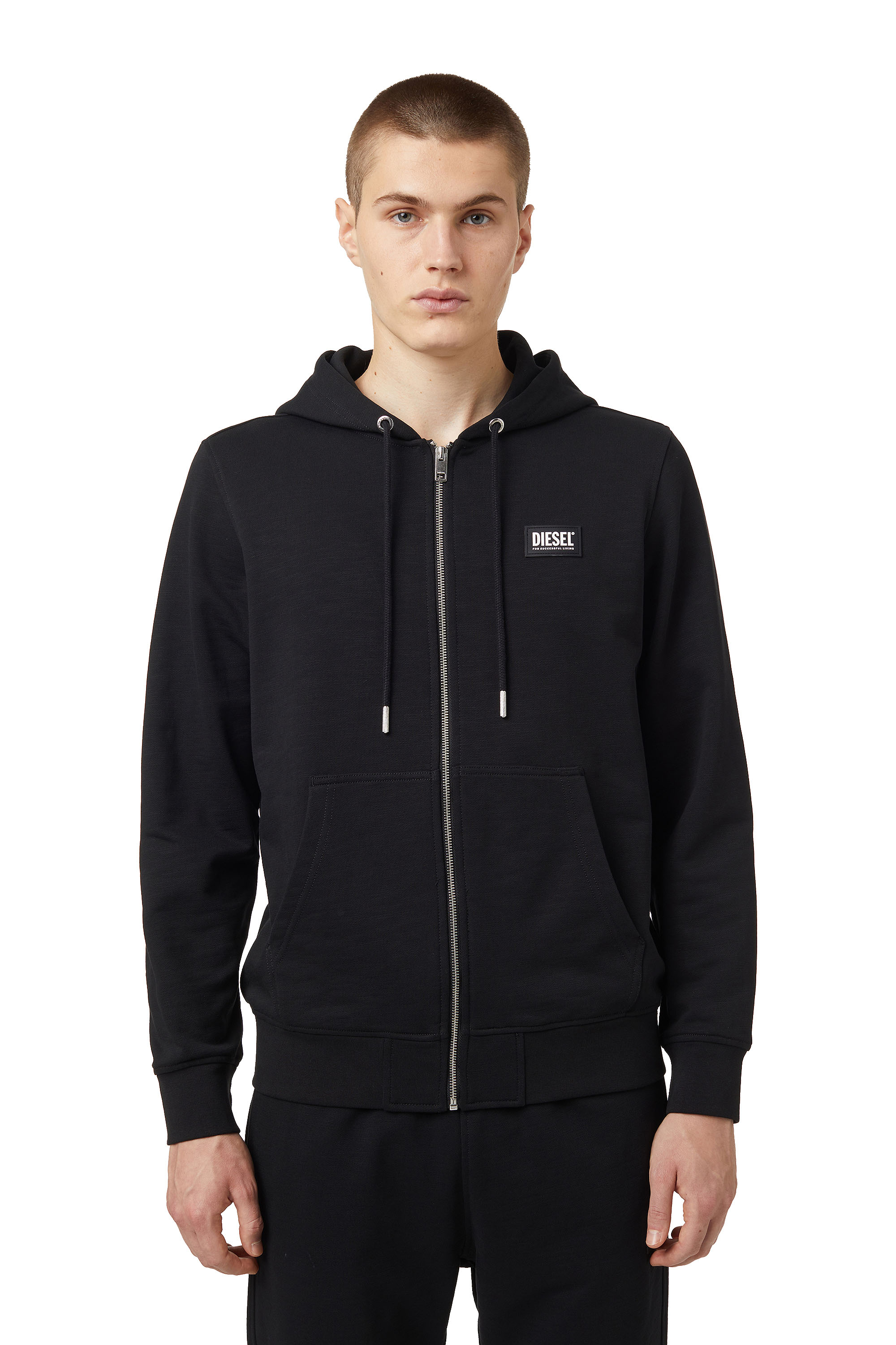 S-GIRK-HOOD-ZIP-B2, Black - Sweaters