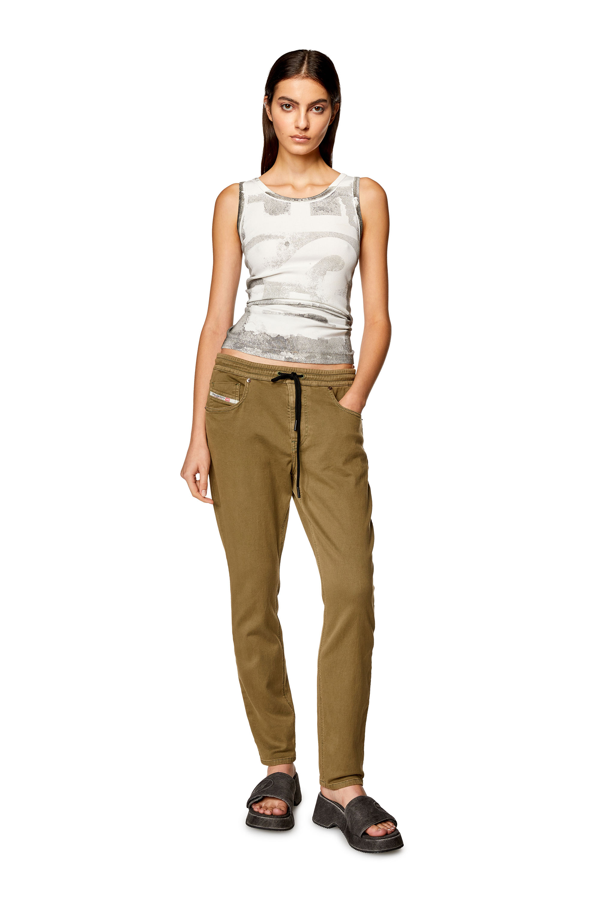 Diesel - Woman's Regular 2031 D-Krailey Joggjeans&reg; 068DY, Military Green - 1