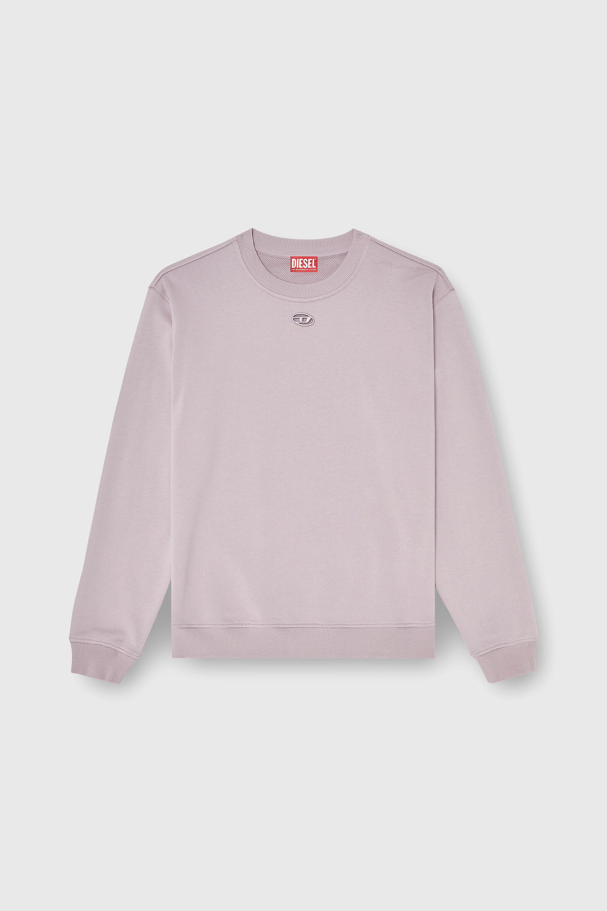 Diesel - F-NORMY-OD, Woman's Cotton sweatshirt with Oval D embroidery in Lilac - 2