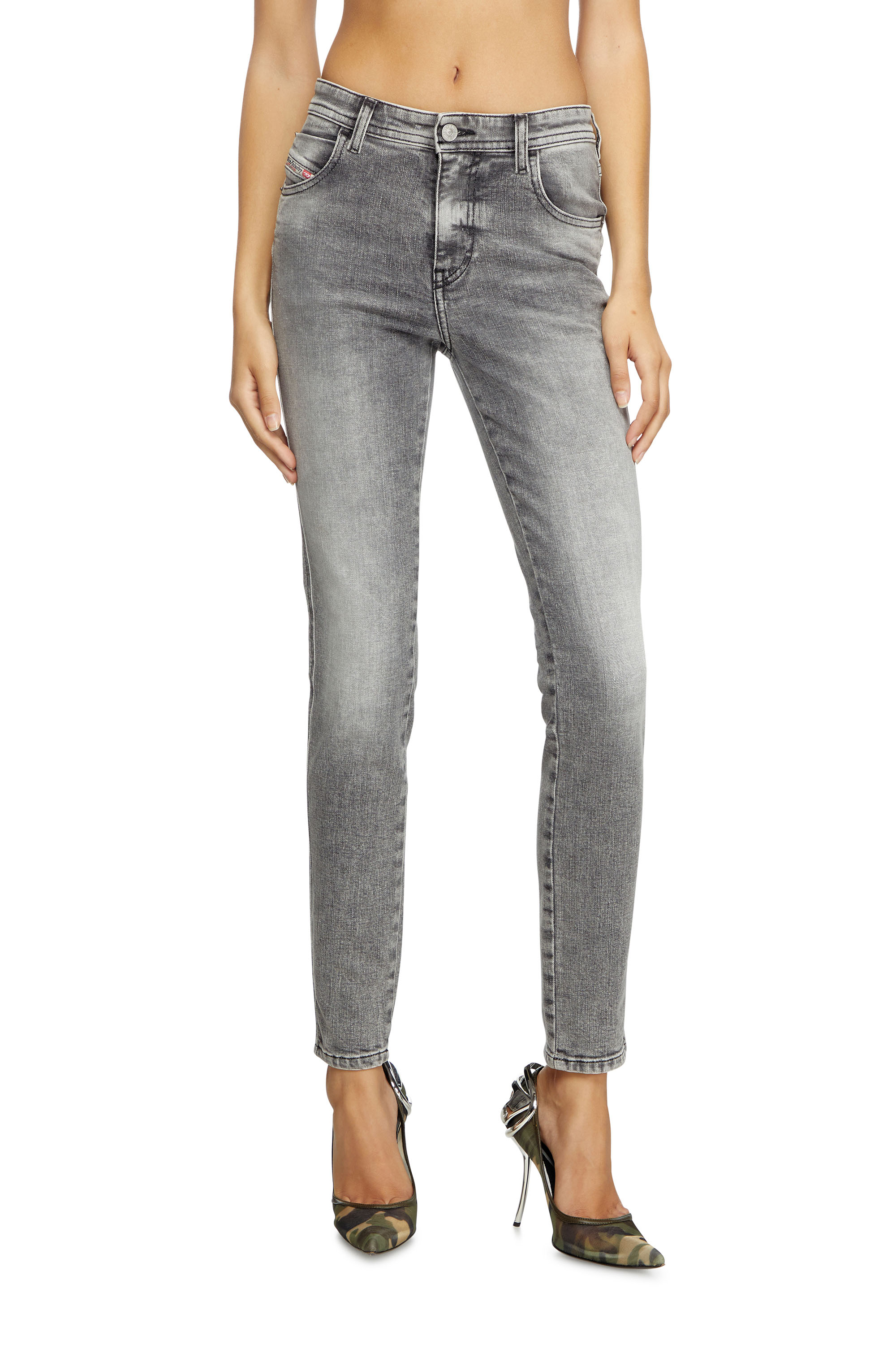 Diesel - Woman's Skinny Jeans 2015 Babhila 09L41, Light Grey - 1