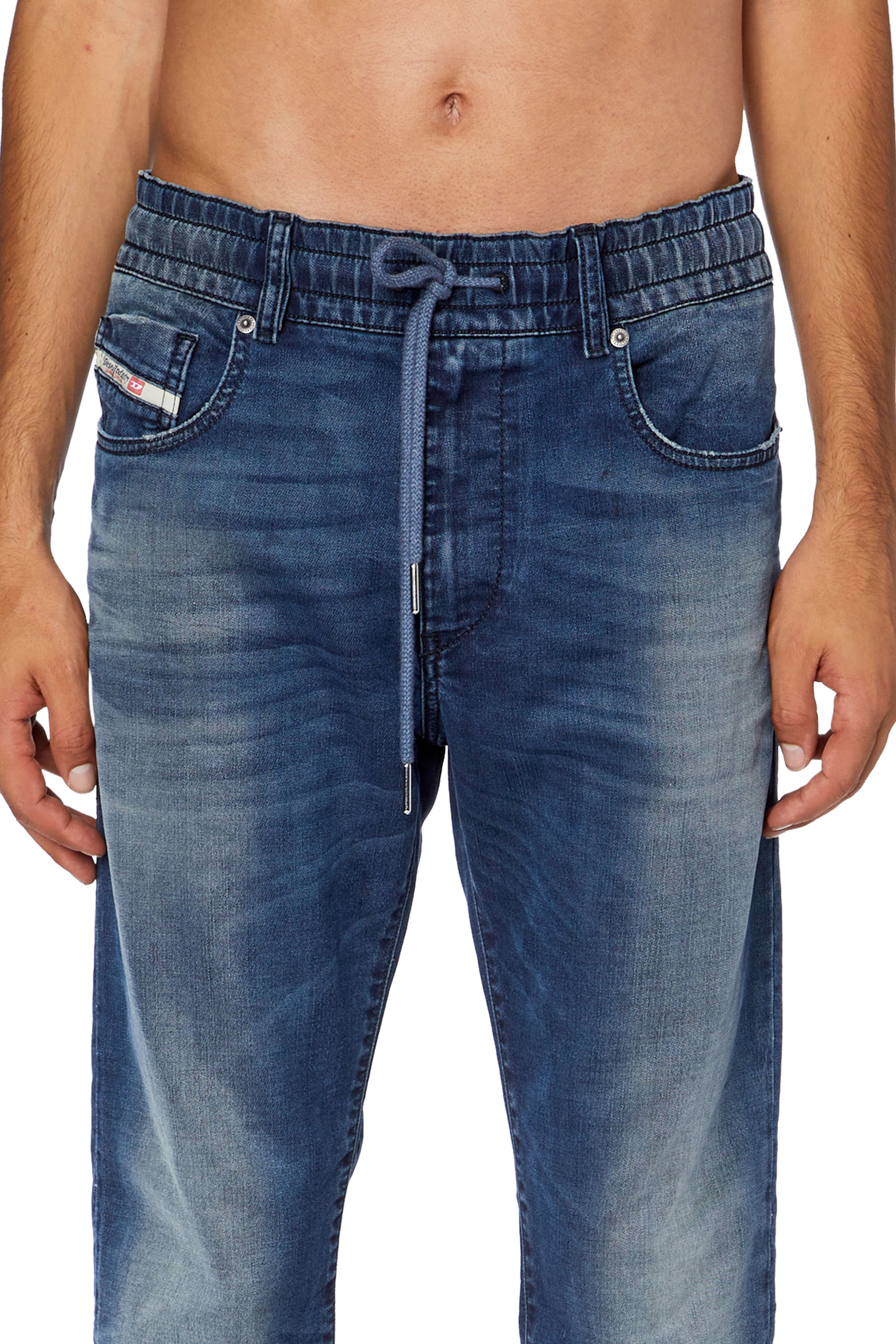 Diesel - Slim D-Strukt JoggJeans® 068FT, Dark Blue - Image 4