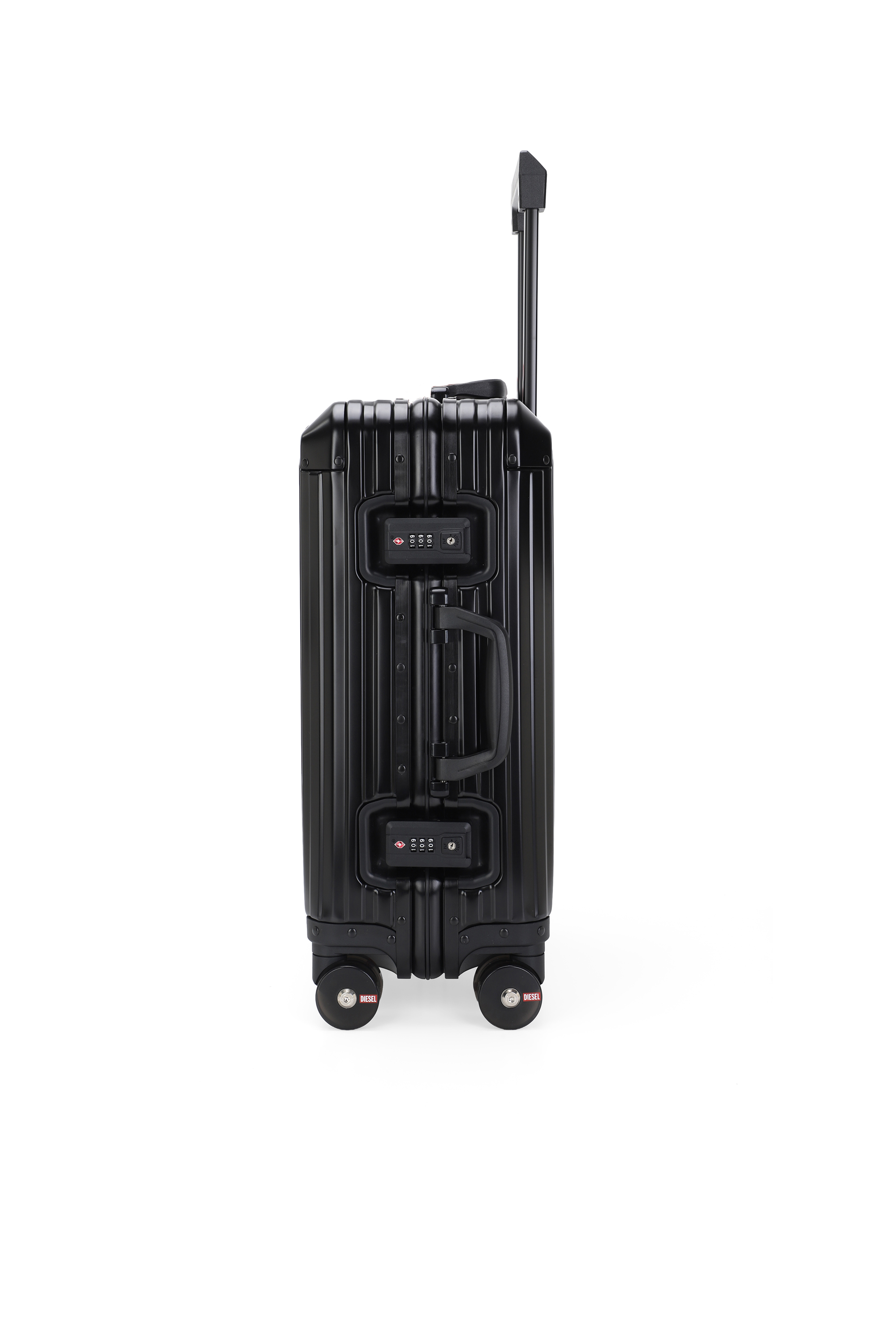 Diesel - DIESEL ALUMINUM TROLLEY- DSL002, Unisex's Aluminum suitcase size S in Black - 4