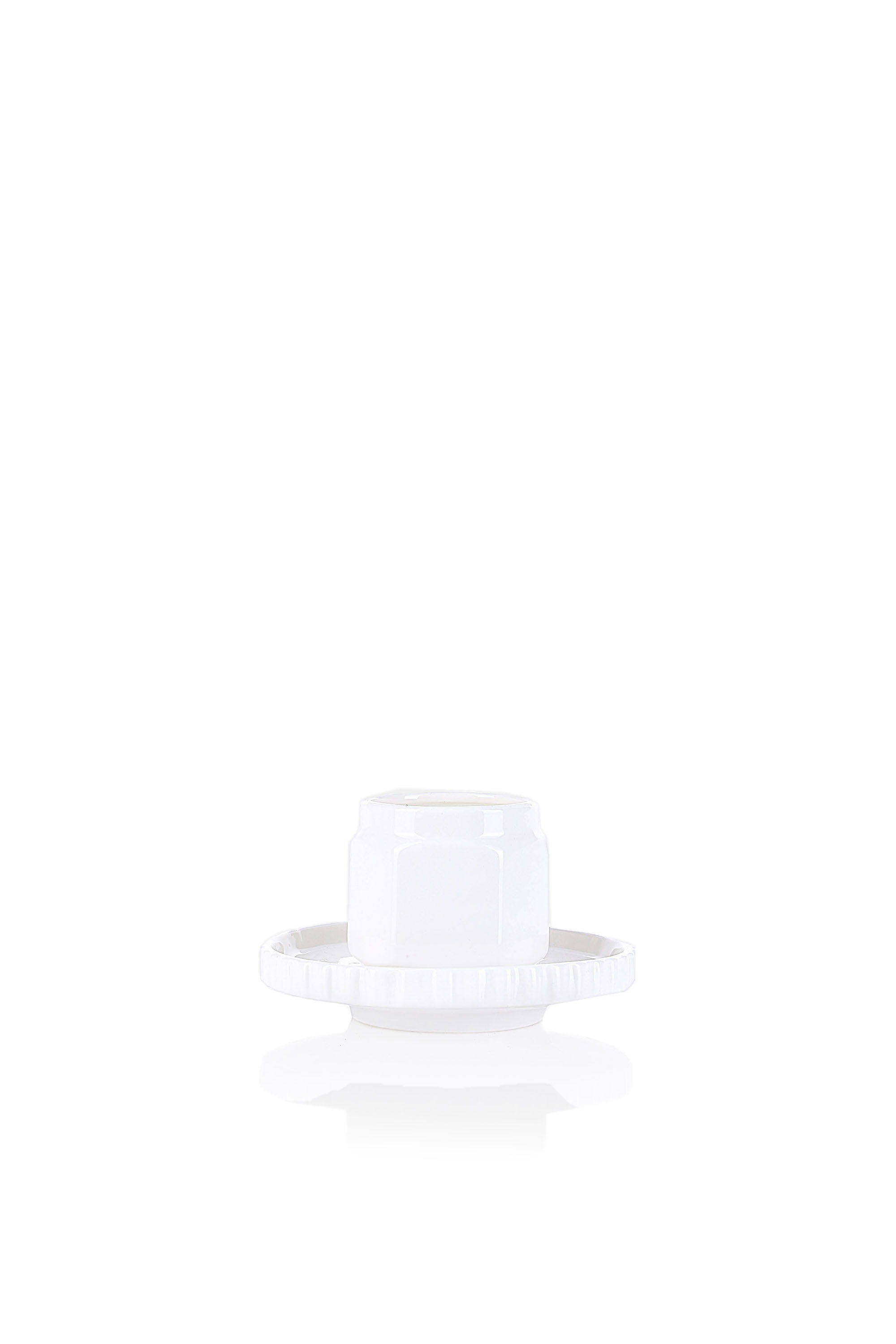 Diesel - 10975 MACHINE COLLEC, Unisex's Porcelain coffee cup with saucer in White - 1