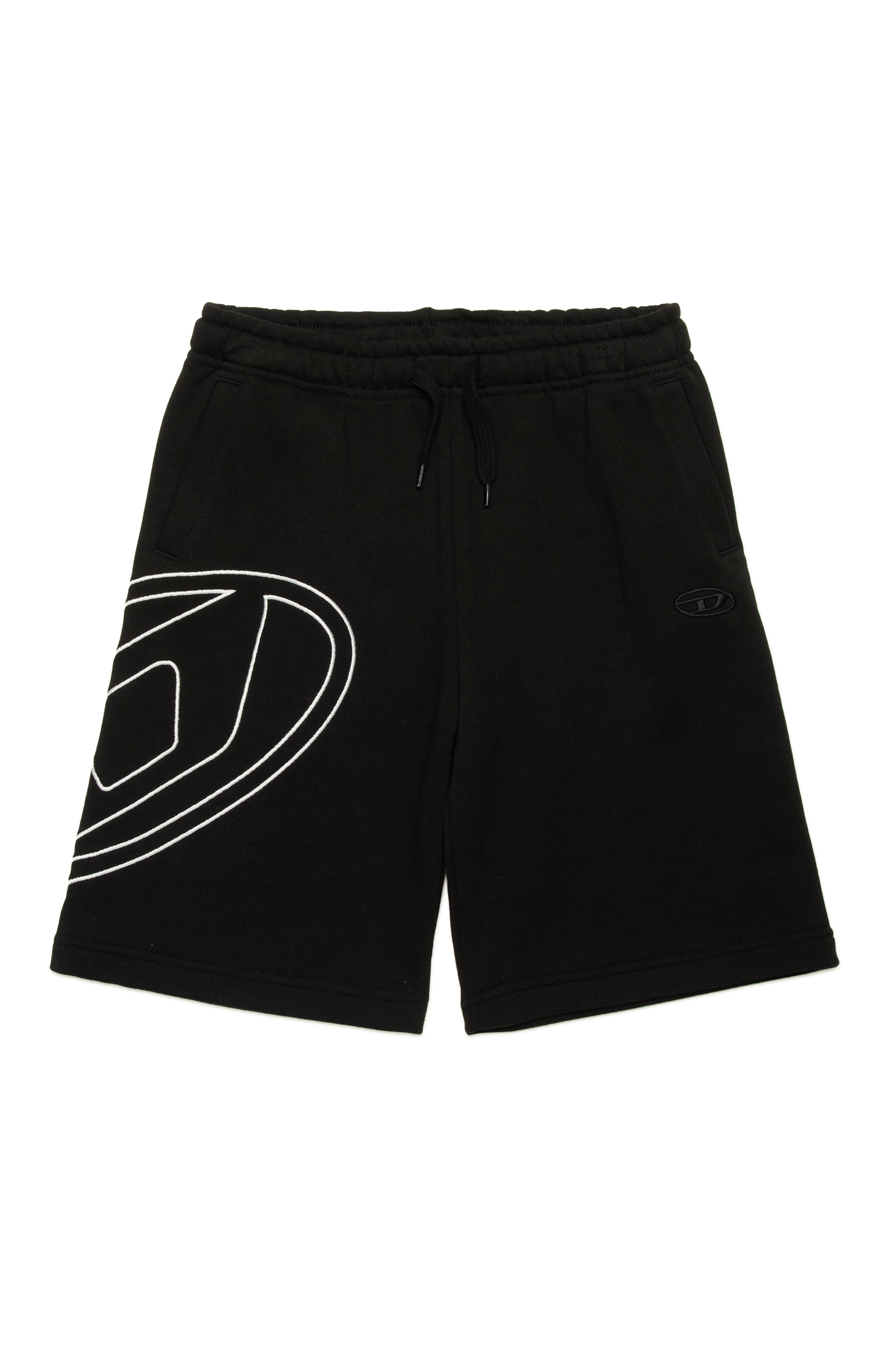 Diesel - PBETTYMEGOVALD, Man's Sweats shorts with Oval D embroidery in Black - 1