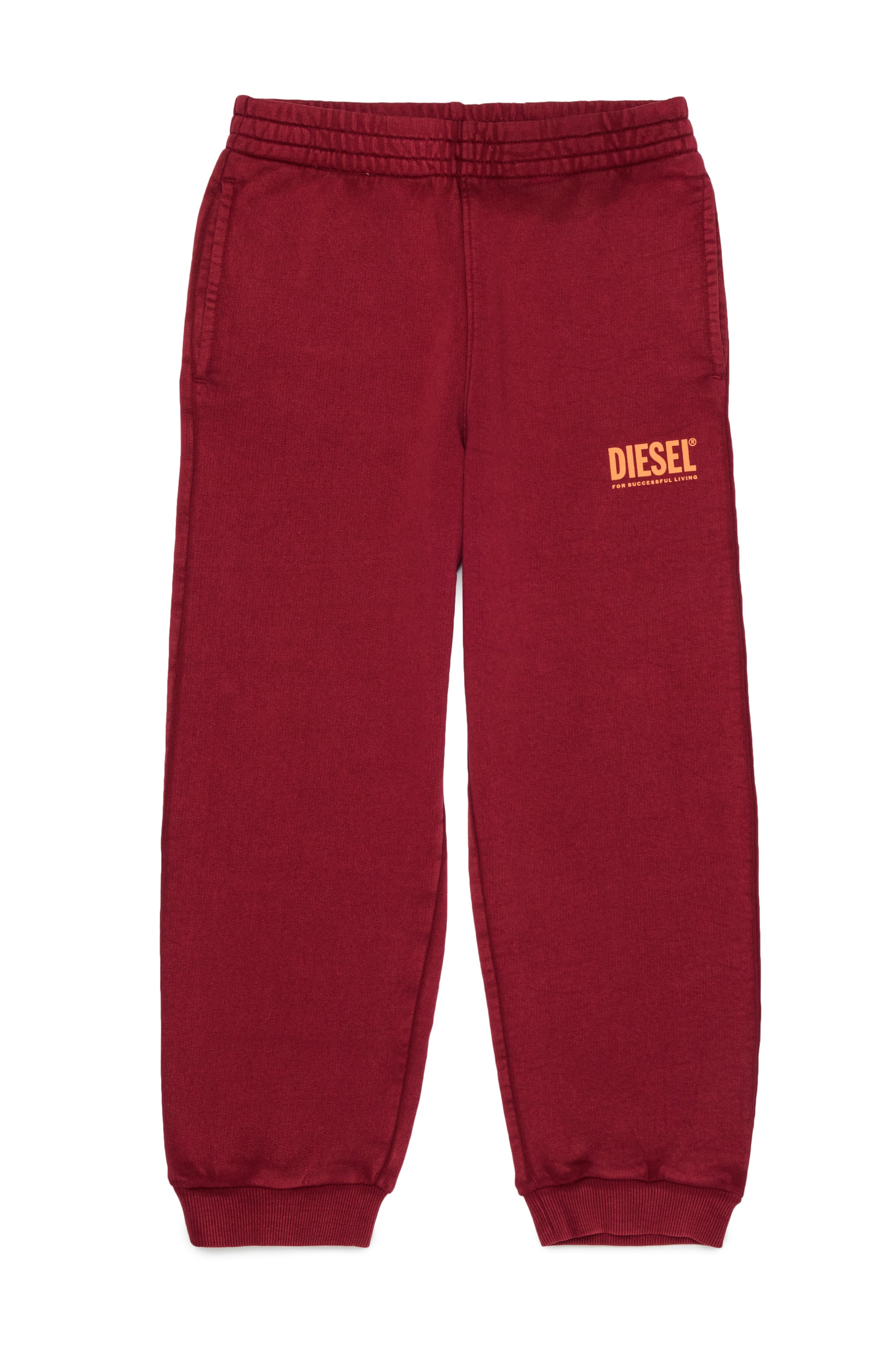 Diesel - PTISEL, Man's Cotton sweatpants with logo print in Red - 1